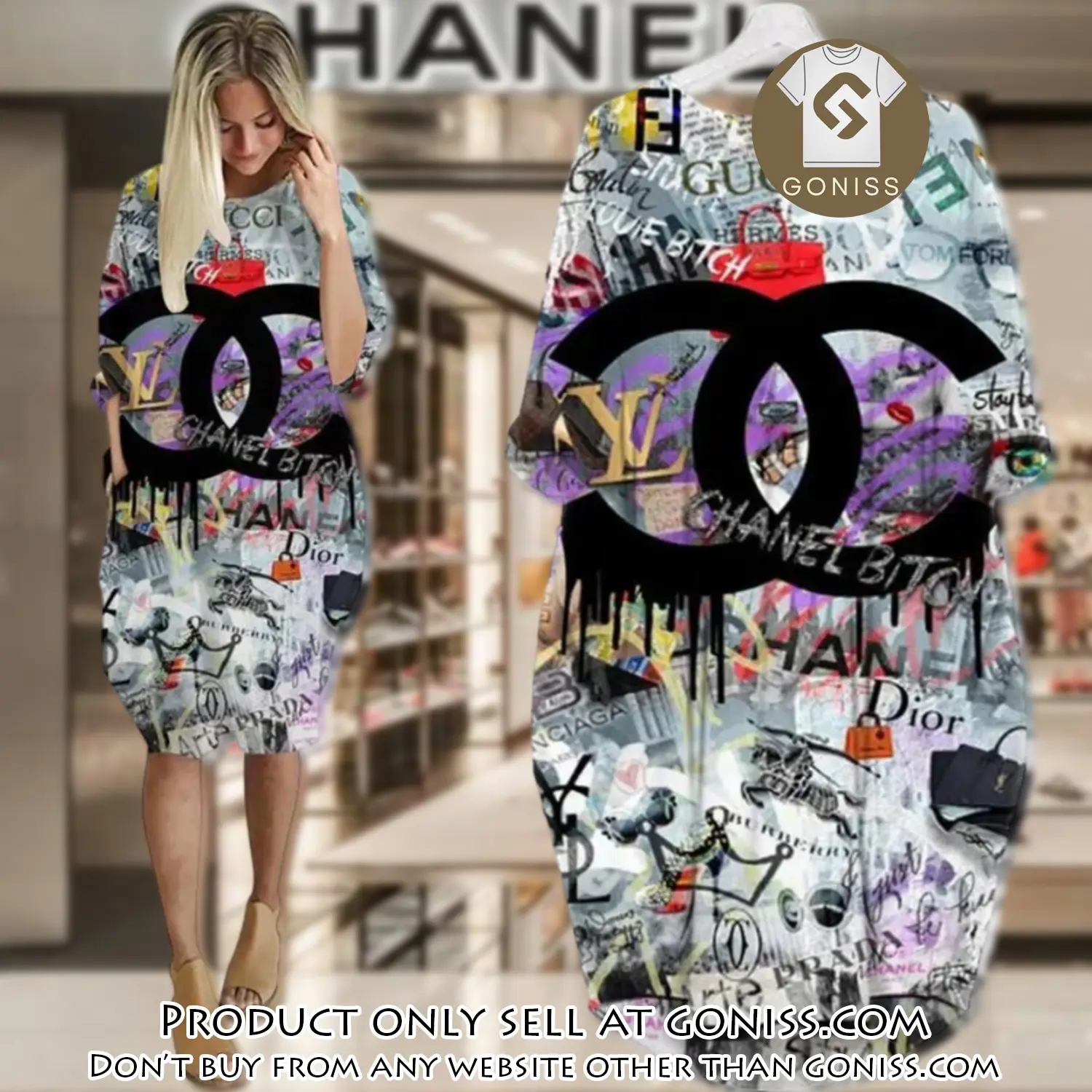 Chanel batwing pocket dress luxury brand for women pd080 gn0504364